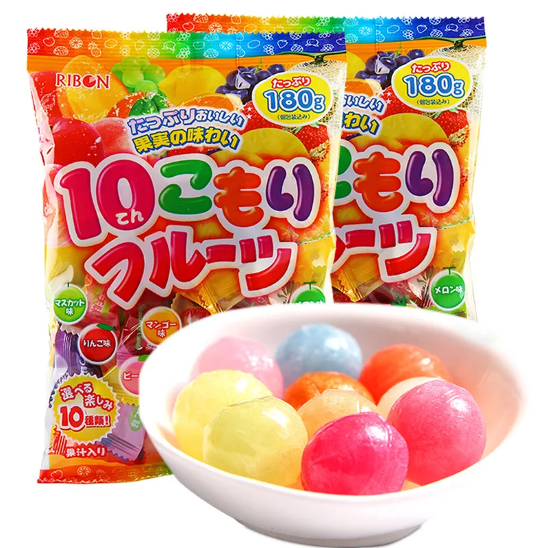 Wholesale Japanese candy 10 kinds of fruit flavored assorted candy Hard candy 160g