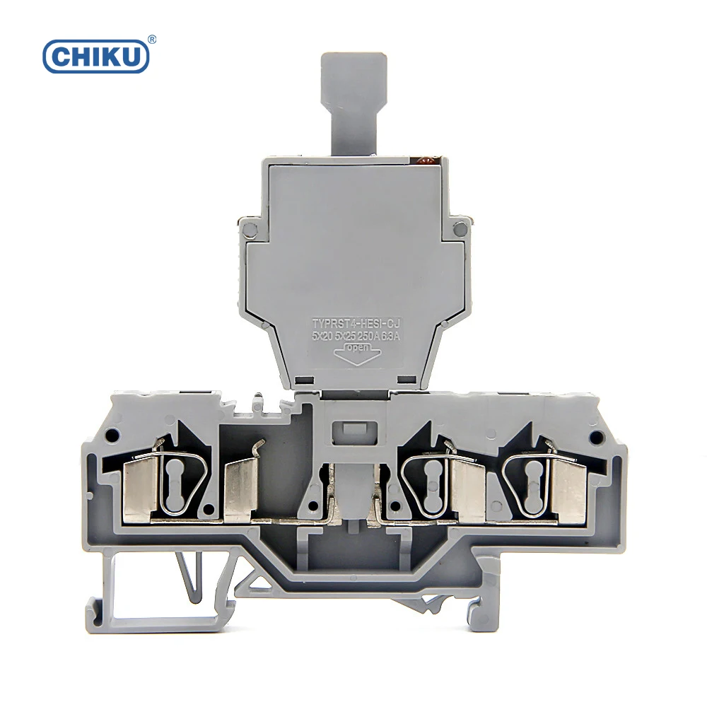 CHIKU RST4-HESI  Din Rail Spring Cage Fuse Terminal blocks 4MM2 AWG12