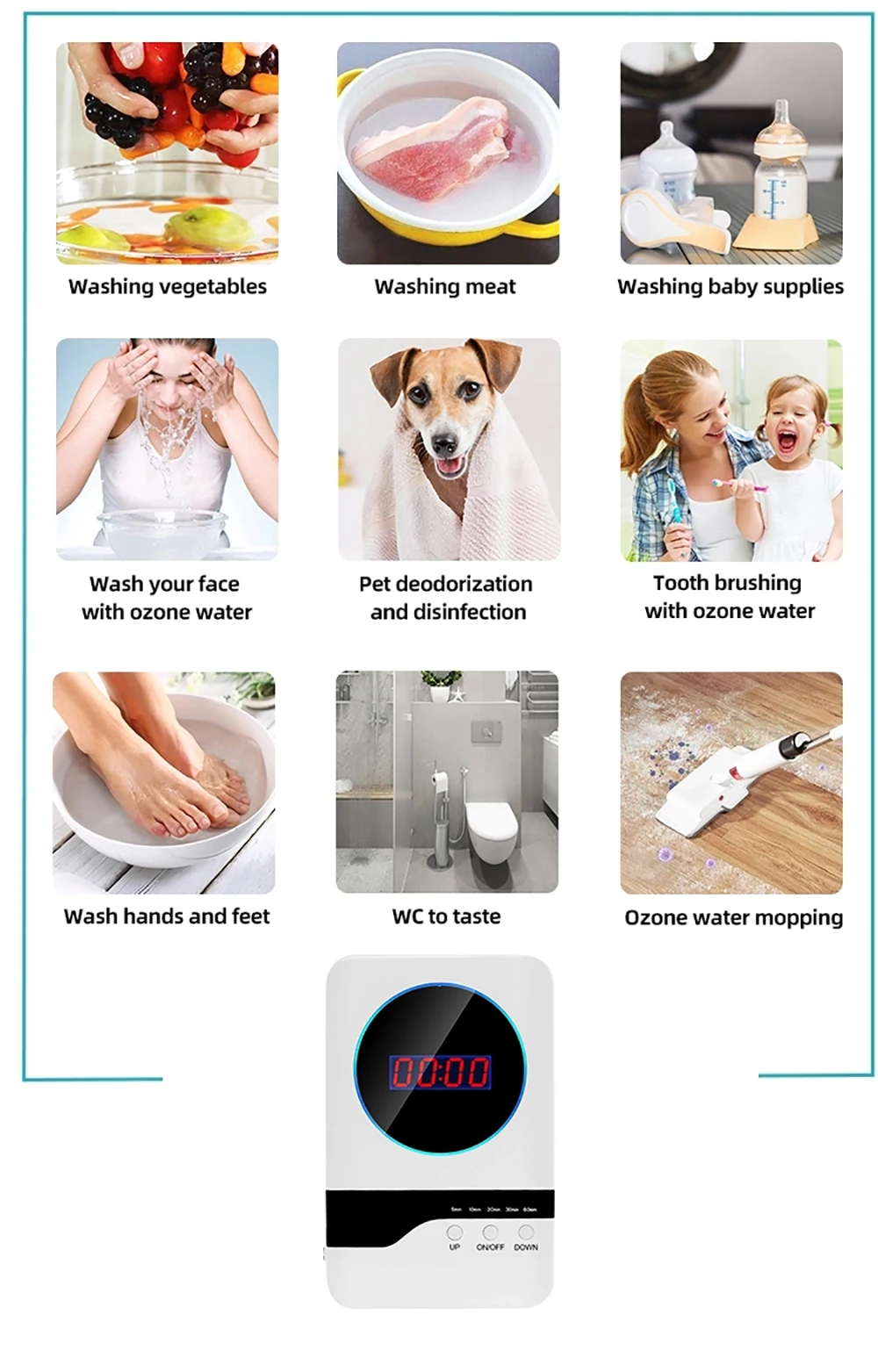 Home Kitchen use water purifier ozonizer machine for vegetables