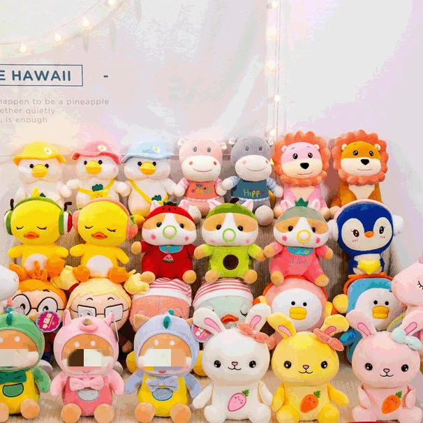 Soft stuffed animal toys for claw crane machine cheap mixed toys