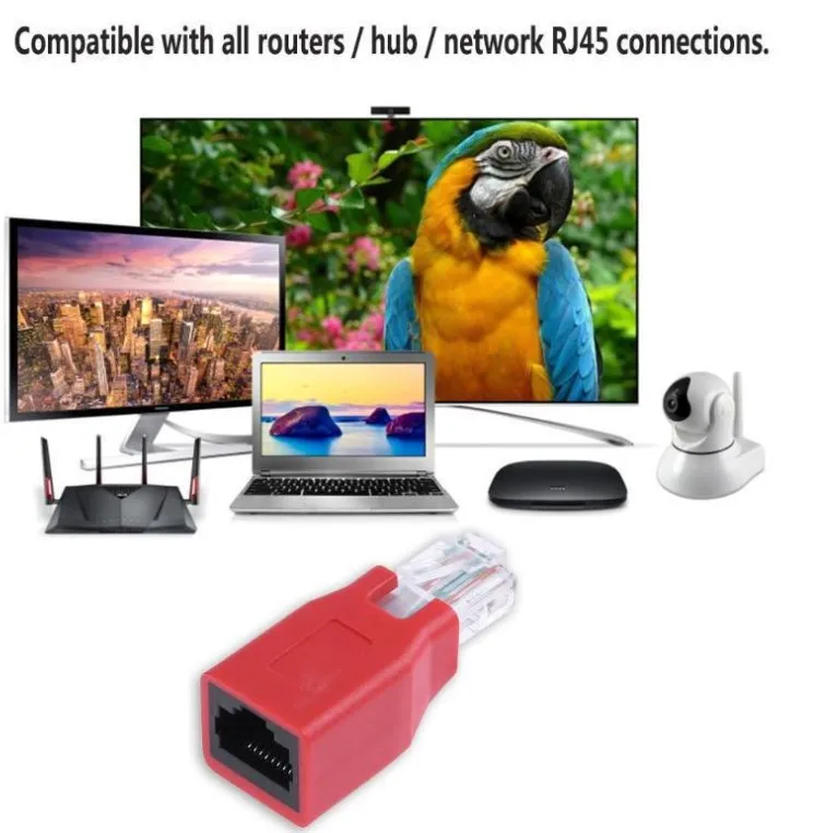 shenzhen Manoson Hot Colorful Waterproof RJ45 Converter Male To Female RJ45 Adapter