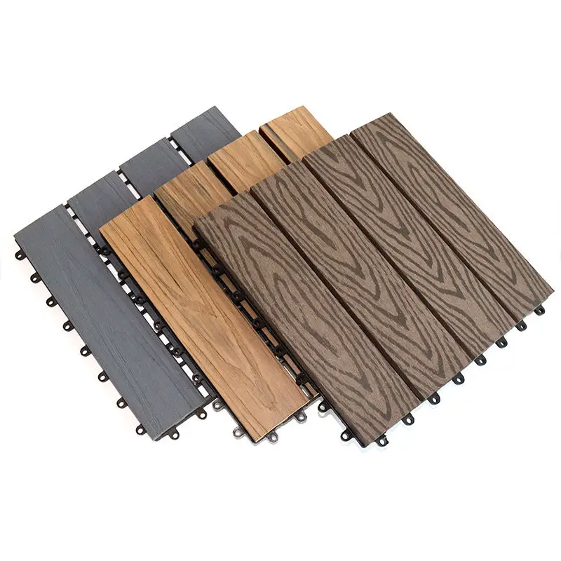 New Generation Outdoor PVC Watertight Decking No Gap Terrace Balcony Composite Decking Flooring Engineered Flooring