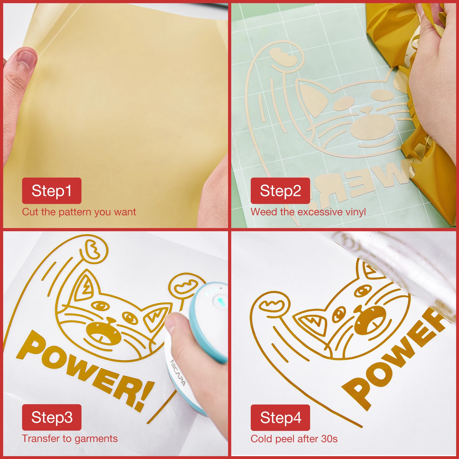 Nicapa железо на винил HTV пленка для переноса изображения теплопроводная поливинилхлоридная постельное белье набор «сделай сам» для тепла винил дизайн легко режется и сорняков