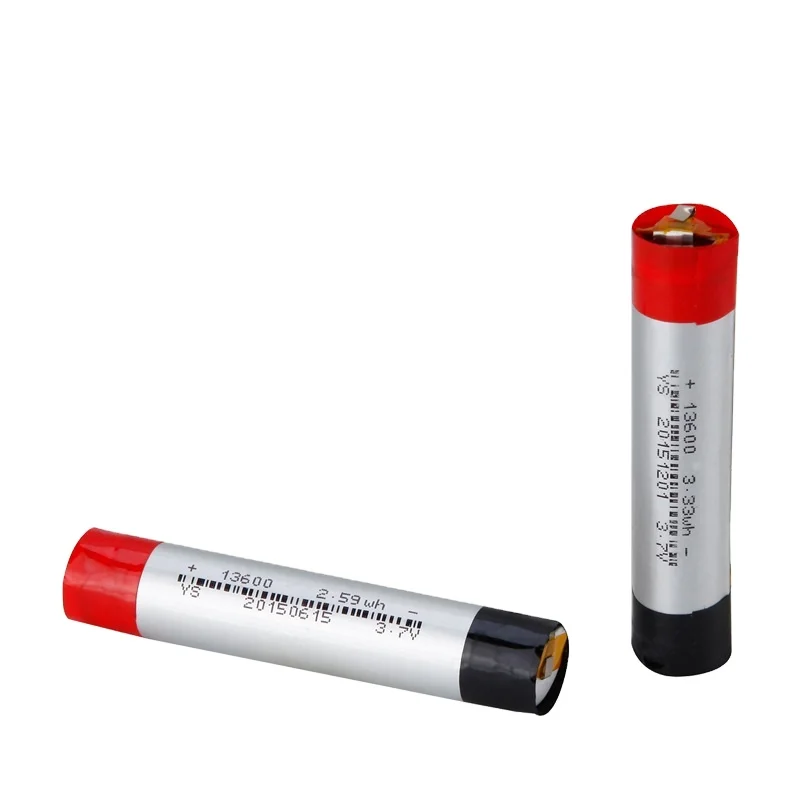 900mAh lithium battery 13600 900mAh 3.7v lithium polymer battery for electronic equipments