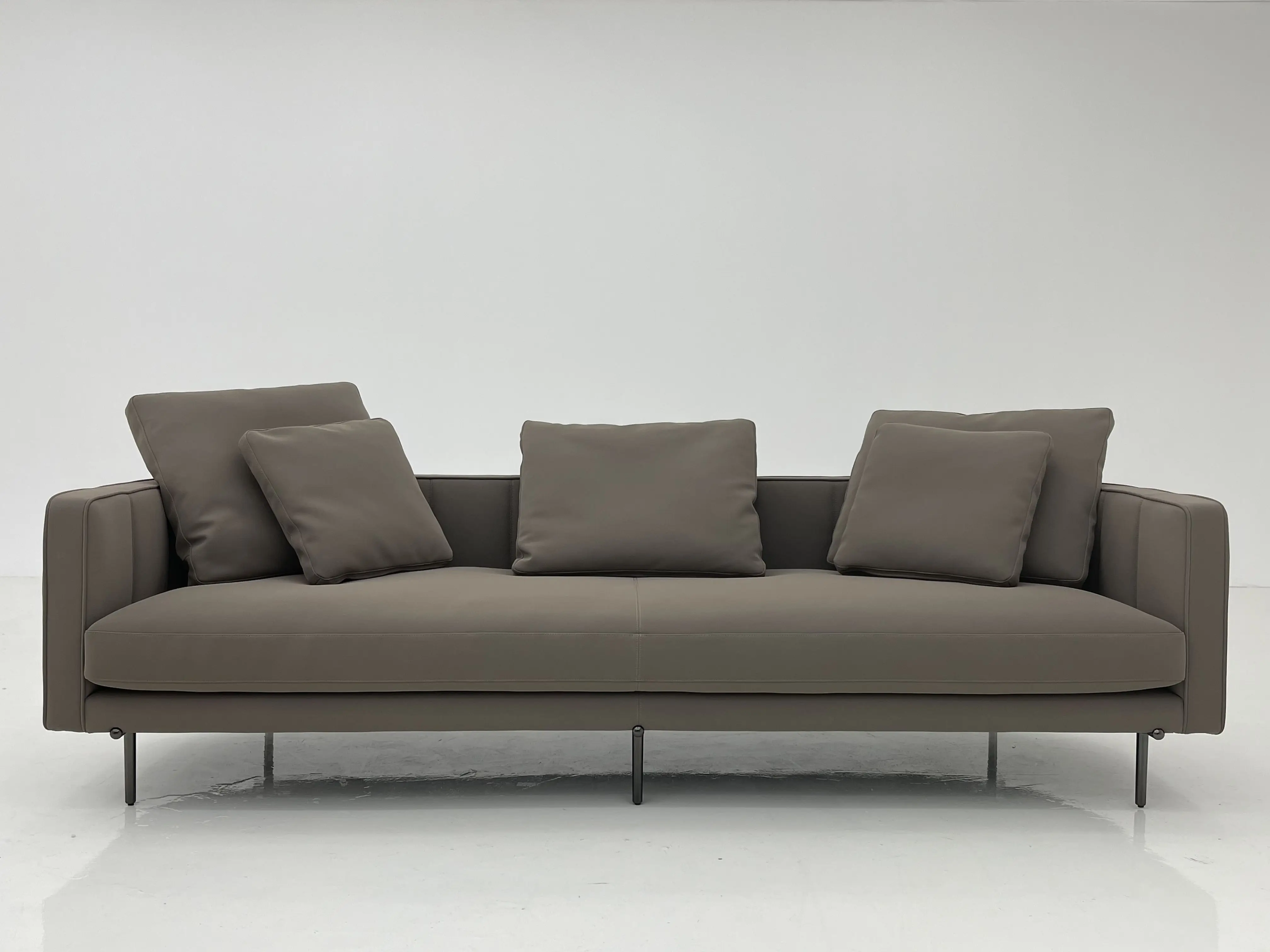 Designer Crafted Italian Leather Sofa Set Luxury Style for Modern Living Spaces and Villas Elegance and Comfort