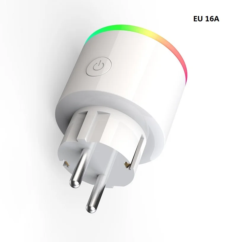 EU Smart Home Wireless WIFI Smart Plug socket Enclosure RGB WiFi Outlet 16A 100-240V outlet remote control power monitoring CE