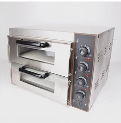Multifunctional High Efficiency Mechanical Timer Control 2 Decks Electric Pizza Baking Oven