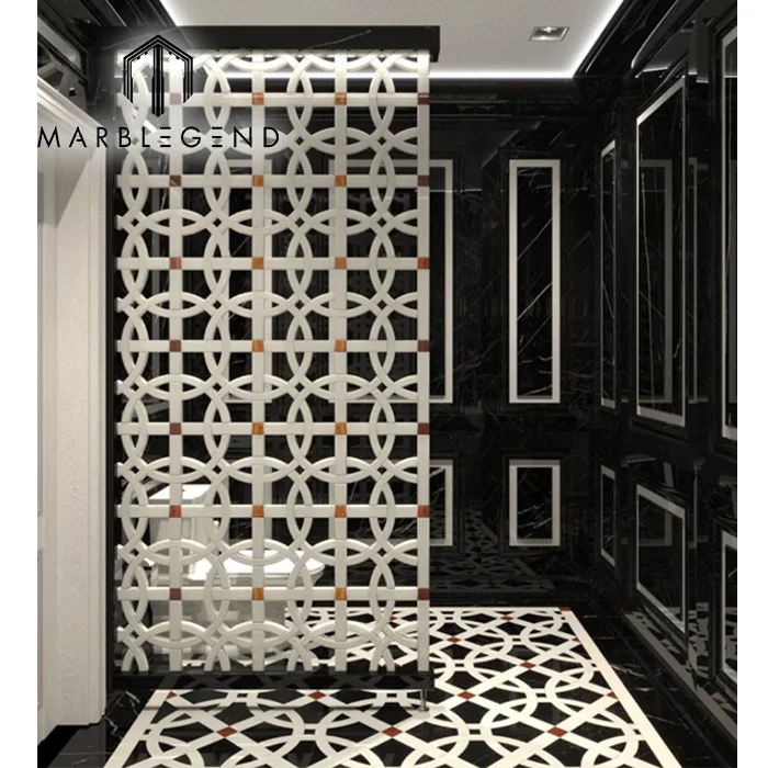 Индивидуальный Интерьер черный мрамор и белый для ванной комнаты с бесплатным