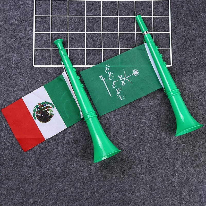 XINRUIKEN Custom cheer on the plastic horn trumpet loudly speaker with flag