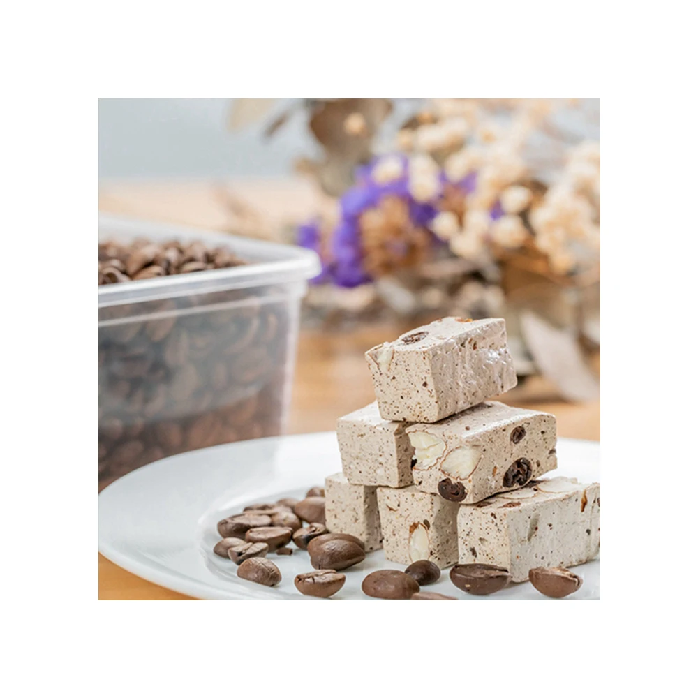 Wholesale Price Low-sugar Gummy Candy Coffee Almond Nougat Made In Taiwan,China