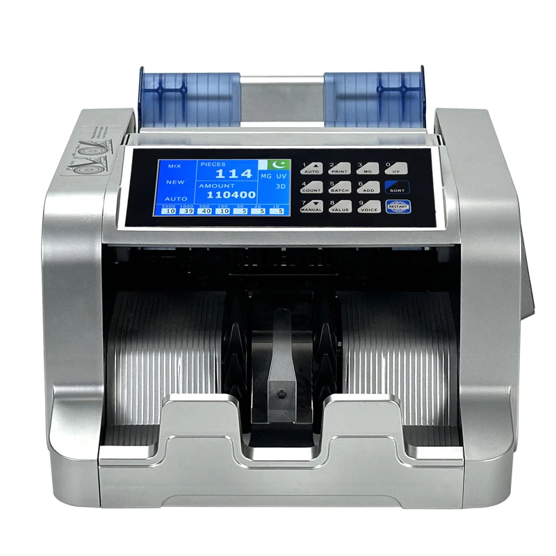 TFT display PKR Euro denomination  money counter bill counter machine money counting which can put the national flag on it