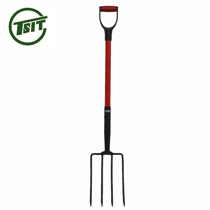 
steel pitch farm garden steel fork with fiberglass handle 