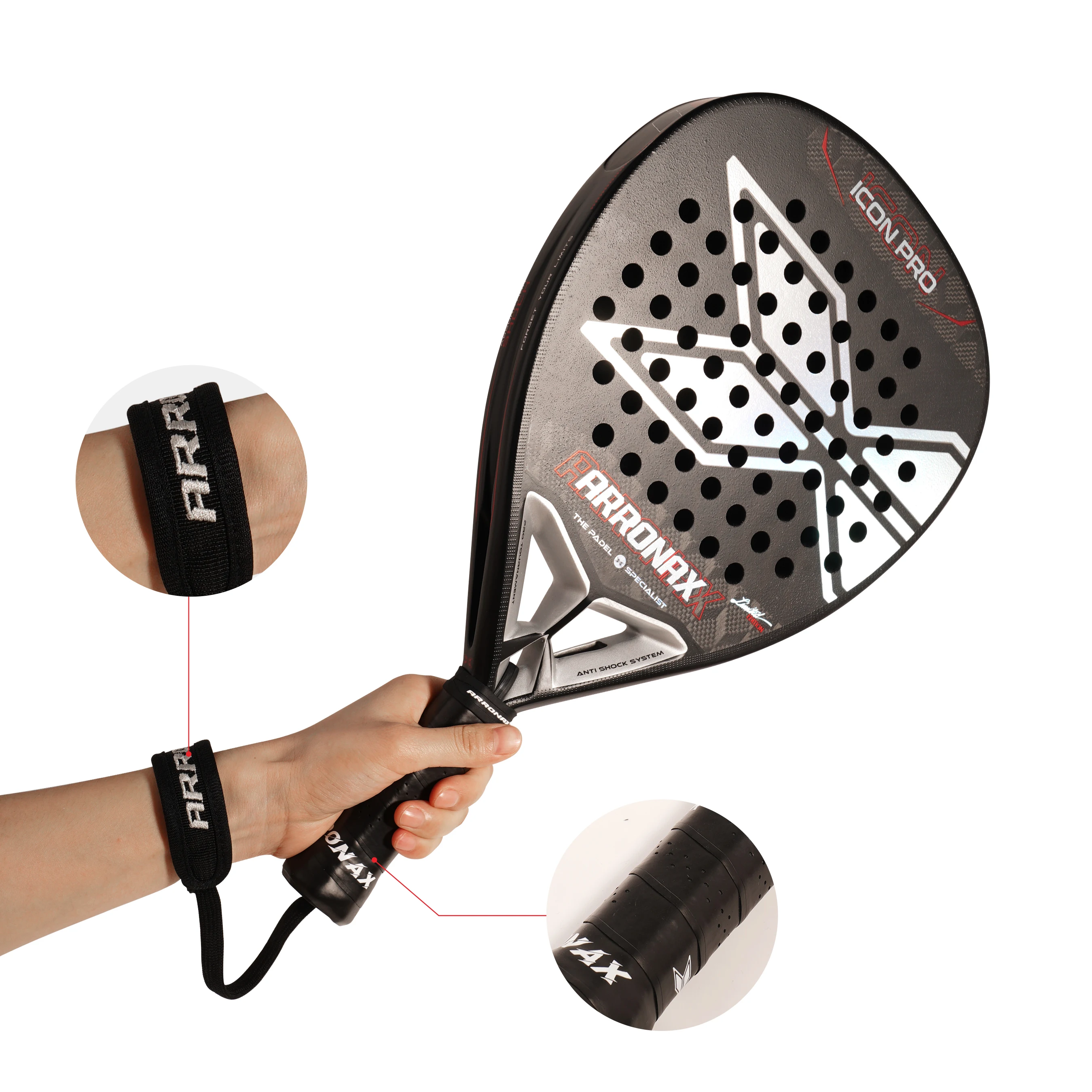 ARRONAX Customized Design Hot Selling 3K 12K 18K 24k Padel Tennis Racket