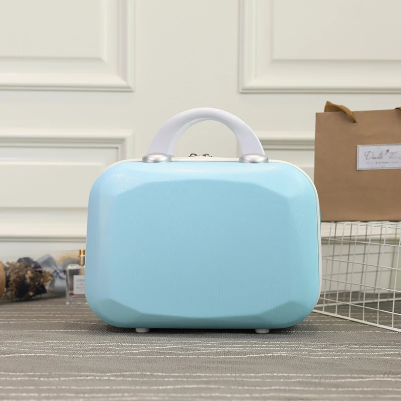Fashion Mini Hard Shell Cosmetic Case Luggage Travel Portable Carrying Makeup Storage Box Bag Suitcase