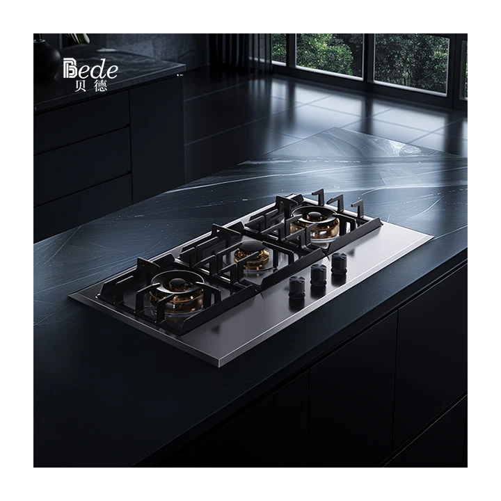 Cooktop 5 gas burner with gas stove is tempered glass kitchen surface built-in 5 burner gas hob cooker with induction