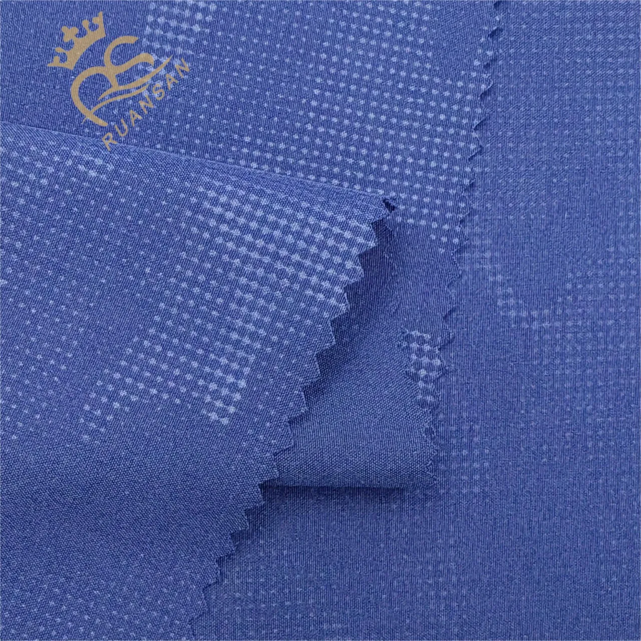 Shaoxing Ruansan Woven Fabric 100D 4 Way Stretch emboss Hotsale Plain Pattern Single NS Fabric