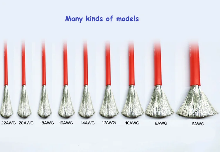 600V 4 6 8 10Awg 12 14 18 22 24 26 28 Awg Heating Silicone Rubber Cable Super Flexible Electric Silicone Wire