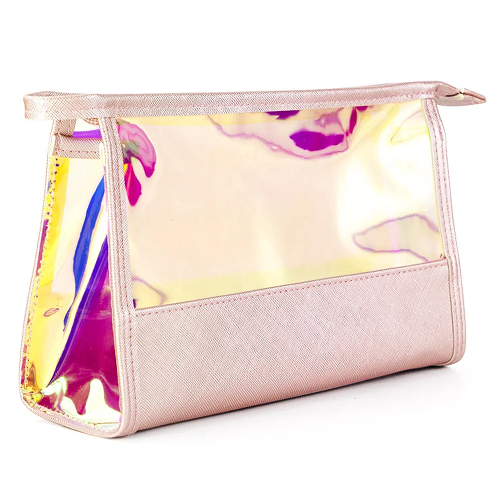 High Quality Iridescent Shining Wash Bag For Women Waterproof Travel Toiletries Funky Cosmetic Bag As Makeup Bag