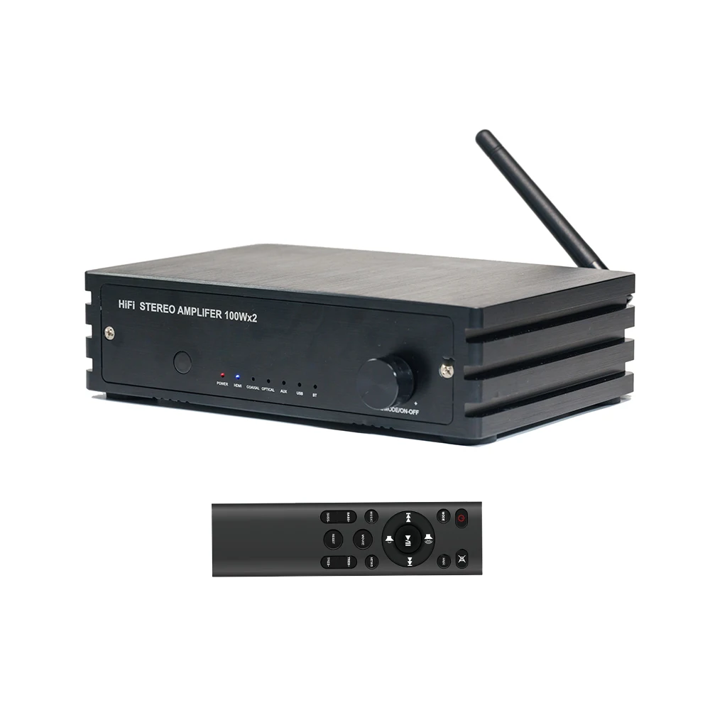 Samtronic TPA3116 2.0ch BT 5.0 Class D 100W+100W Digital HIFI Power Amplifier For home theatre system