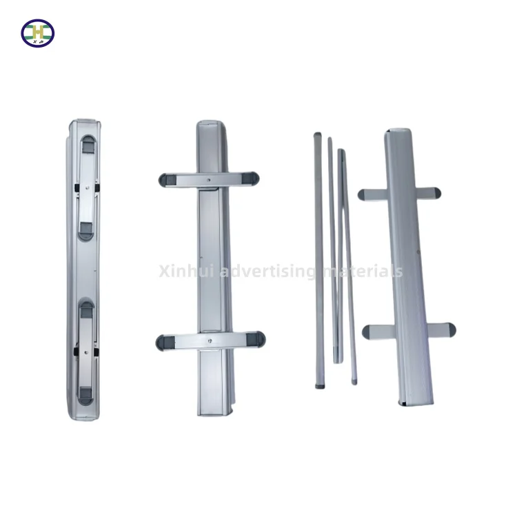 Aluminum alloy rolling display frame banner roller shutter telescopic display frame shop information signboard 85x200