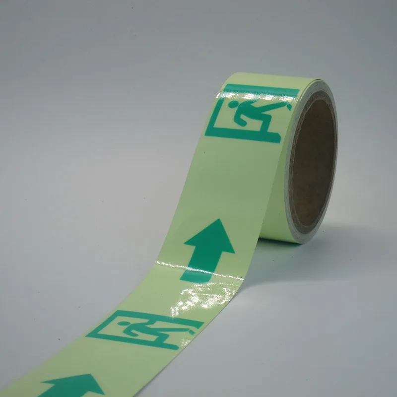 Printable Photo luminescent Tape Glow In Dark Film for Exit Signs Stairs Safety Tread Non Skid Tape