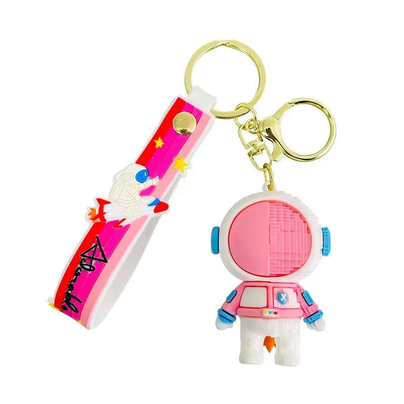 Creative cartoon building block space pendants, car keychains, school bags, pendants, couple small gifts wholesale