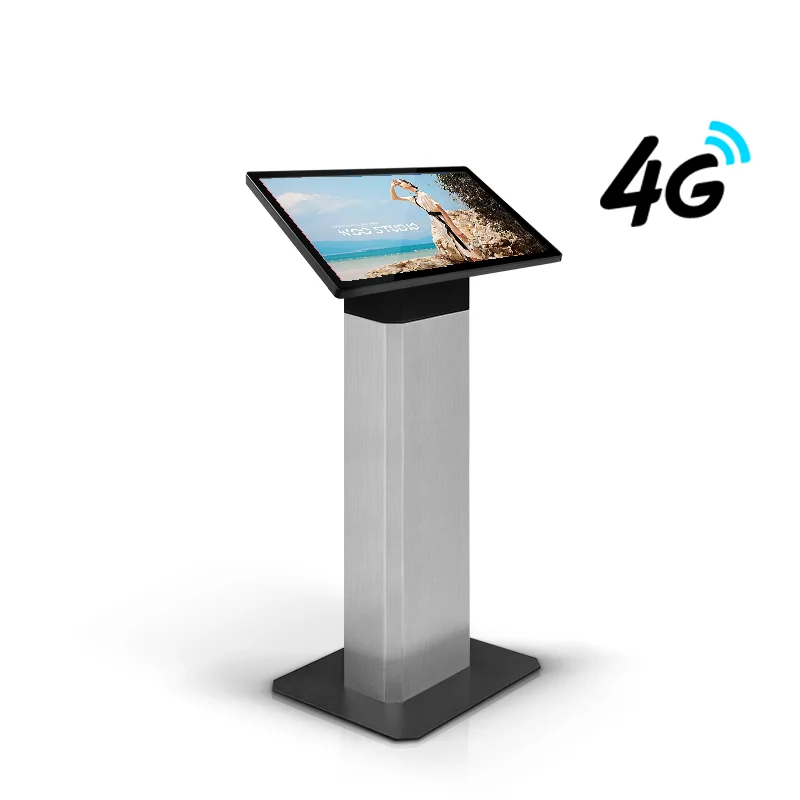 Indoor Floor Standing Horizontal Capacitive Ir Touch Screen Information Kiosk Lcd Interactive Kiosk