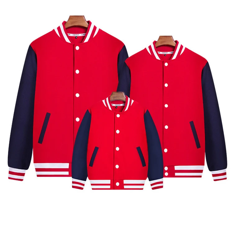 Customized Logo Design Printed Unisex Sportswear Fitness Baseball Jersey Varsity Hoodie Jackets