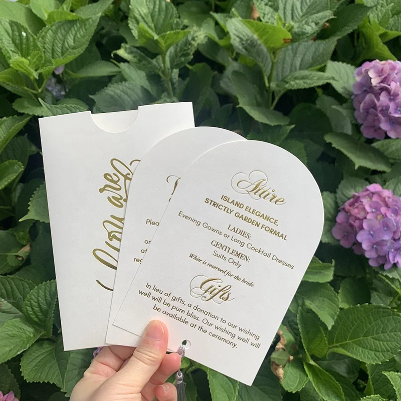 Wholesale Customized Beautiful Foil Thank You Cards With Envelope Wedding Invitation