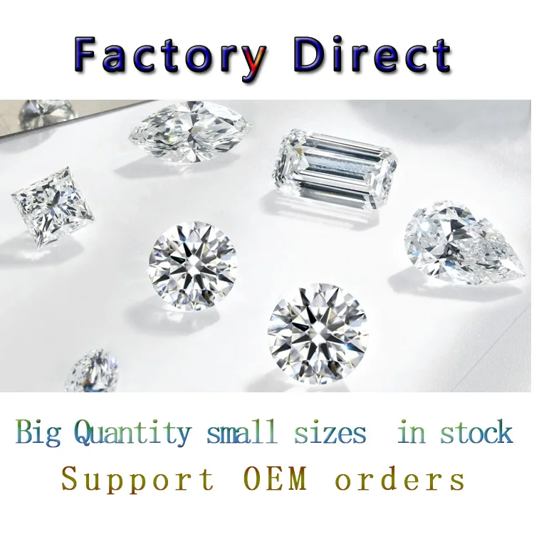 Square Princess cut 1.5-5.0mmmm DEF VS  Good Polish CVD HPHT Man Made Diamond Synthetic Diamond Loose Gemstone Lab Grown Diamond