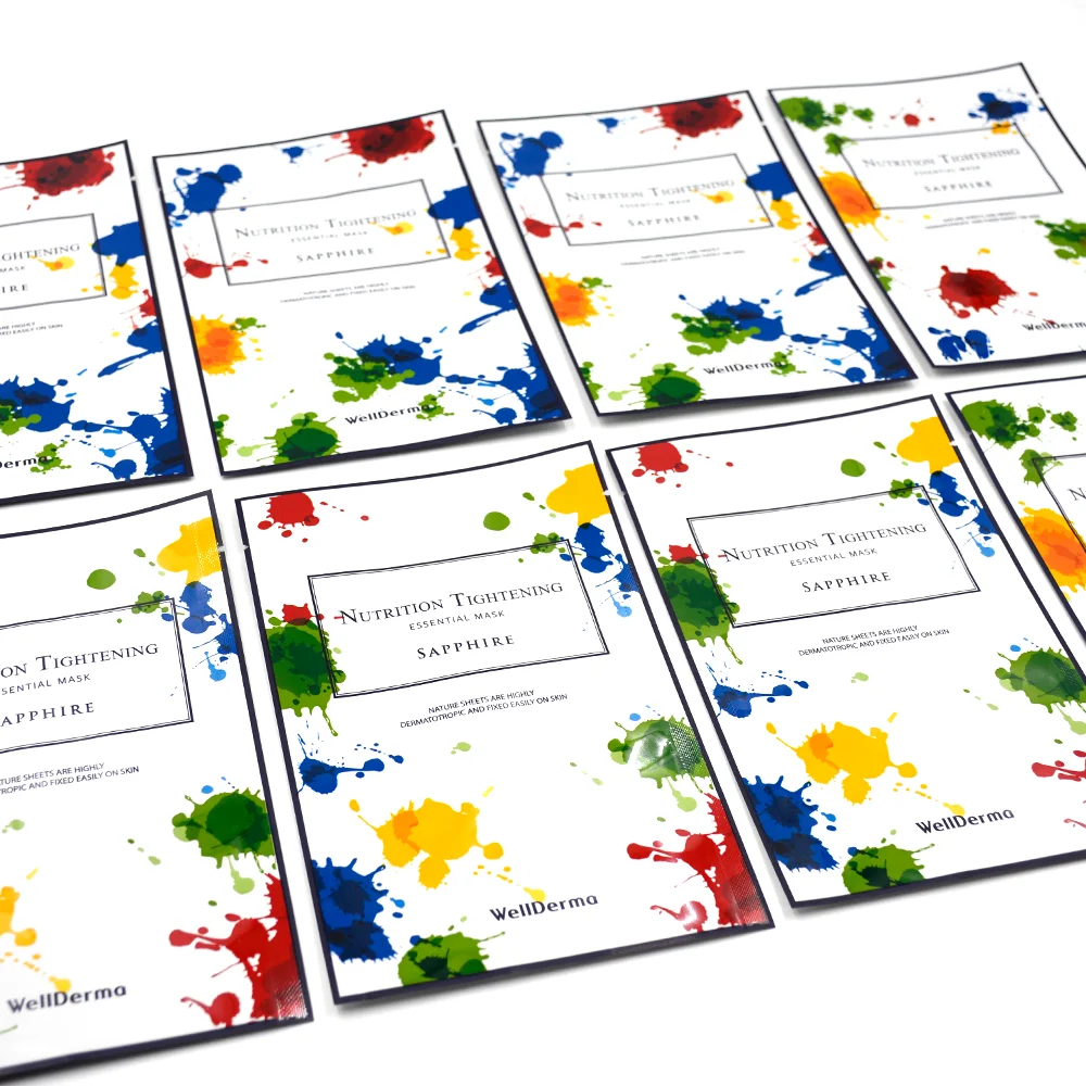 Custom Skin Care Plastic Bags for Packaging Bags for Cosmetics Heat Seal Aluminum Foil Facial Mask Packaging Bags Pouch