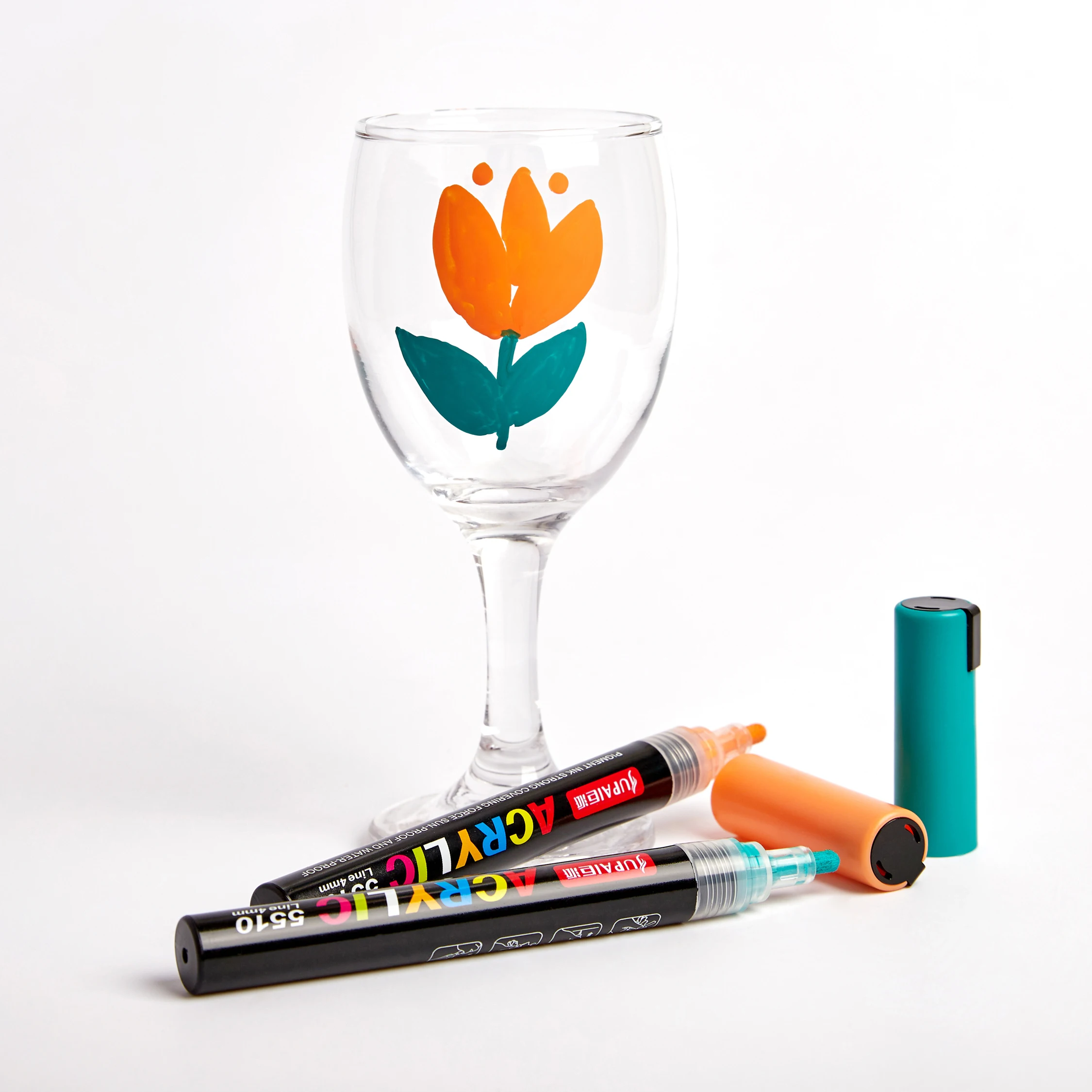 Солнечный оптовая продажа 12 видов цветов краски ручки для рок-н-живопись камень керамика стекло дерево холст 