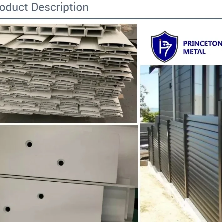 Princeton Metal Aluminum Profile 6063-T5 for Louver Fence Panels and Gate Customized Aluminum Extrusion