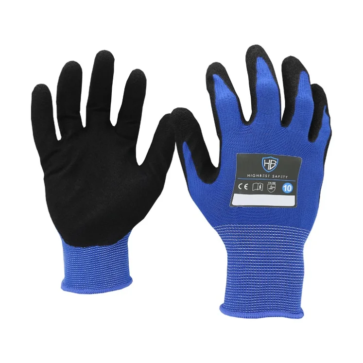 Coated Glove Latex SE LS316E Blue Customized Hand Tool Gloves For Construction And Maintenance Vehicles