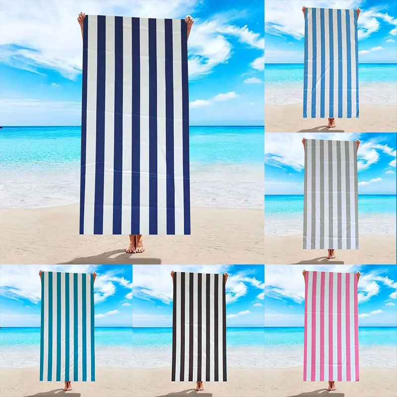 oversized RPET rectangle quick dry microfiber sand free beach towel extra large beach blanket