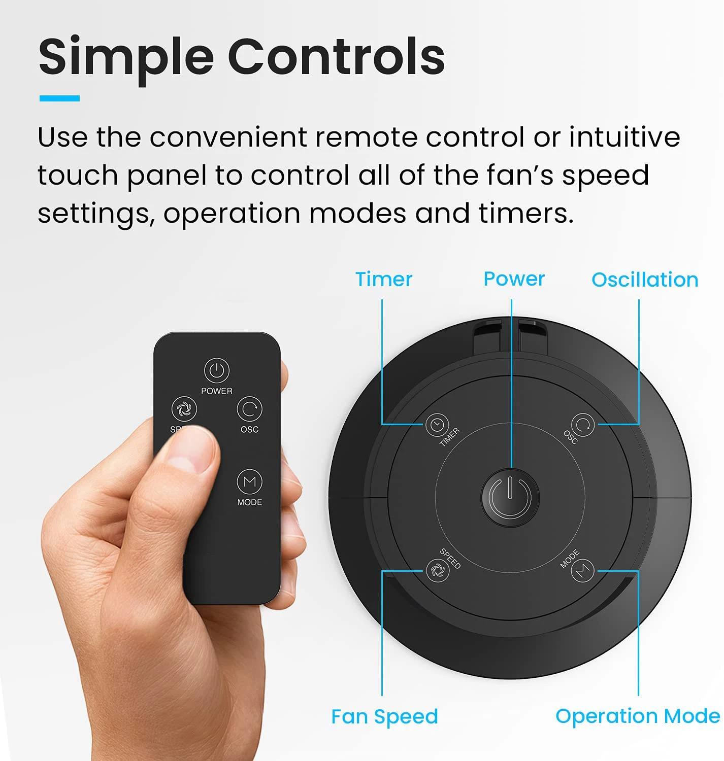 New 46 Inch air cooler fan Powerful portable tower Ac ventiladores oscillation bladeless pedestal Tower fan with timer