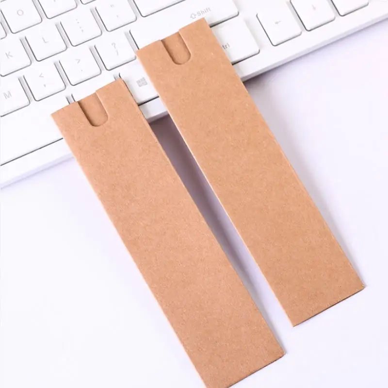 School Stationery Pencil Bag Custom Brown Kraft Paper Pencil Bag Craft Paper Pen Pouch Washable Kraft Paper Pencil Pen Bag