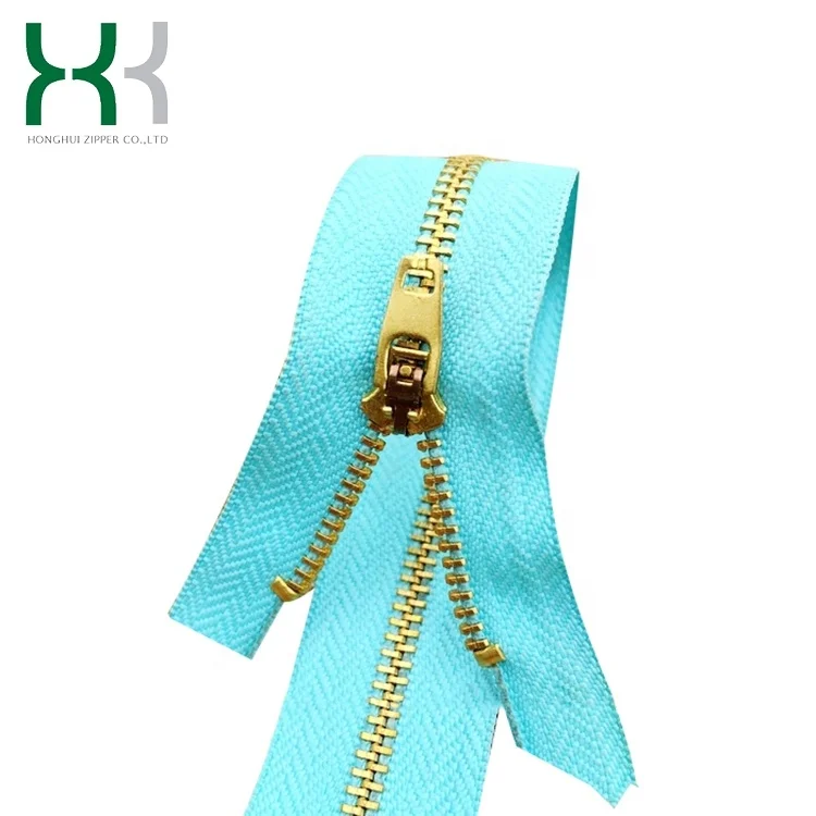 Wholesale 5# Durable Close-End Finished Brand Shoe Metal Zipper