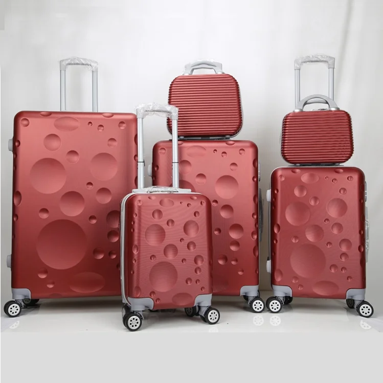 
Family 6pcs luggage set lady luggage bag unbreakable suitcase 