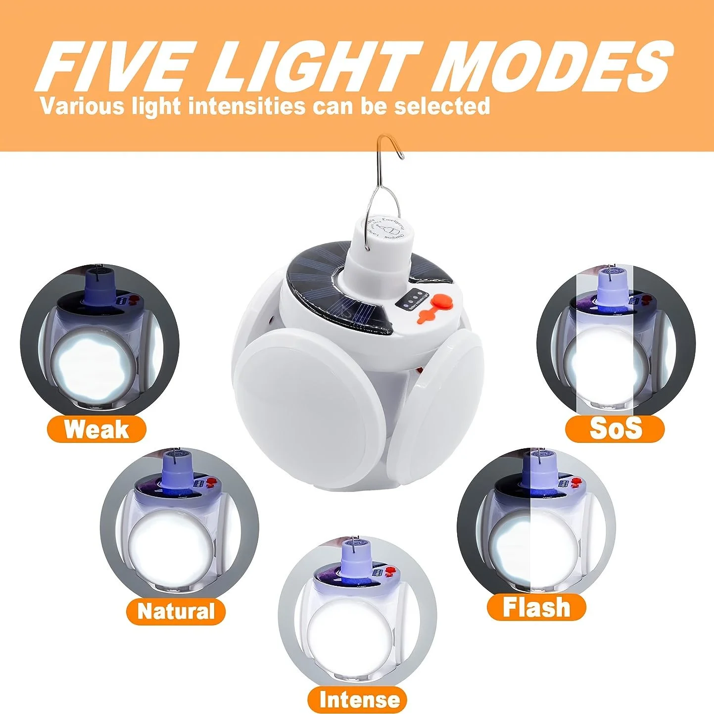 Super Bright LED Folding Bulb E27 40W 4 Leaf Football UFO Lamp for outdoor lighting