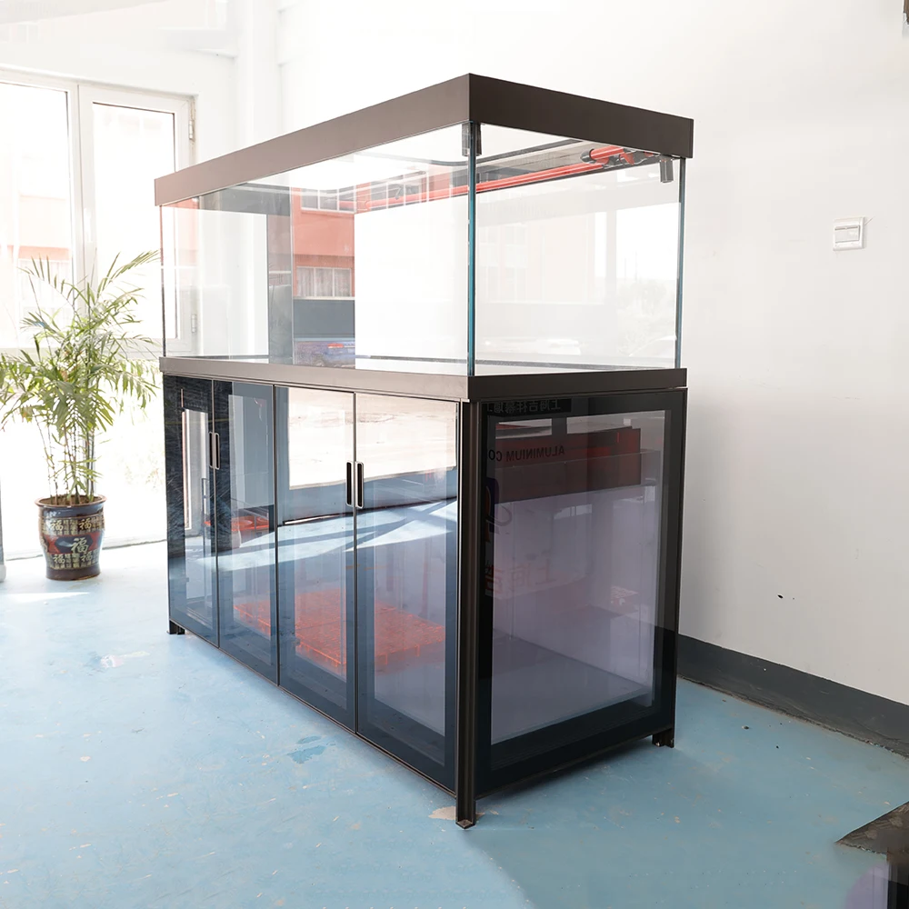 square golden dragon fish aquaculture tank large glass ecological fish aquarium glass tank
