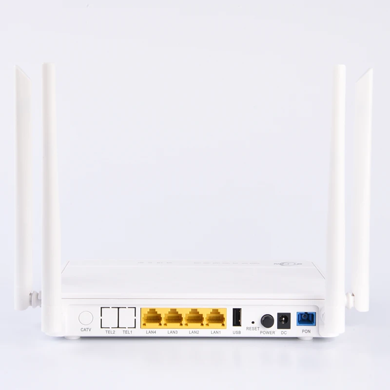 Best Price Onu Gpon Dual Band 2.4G&5G Wifi Modem English Firmware 4Ge+4Antennas+1Usb+1 Catv Epon Onu Ont Gpon