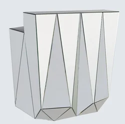 Modern Hot selling Unique Hand Painted Mirrored Furniture Clear mirror console table bar table