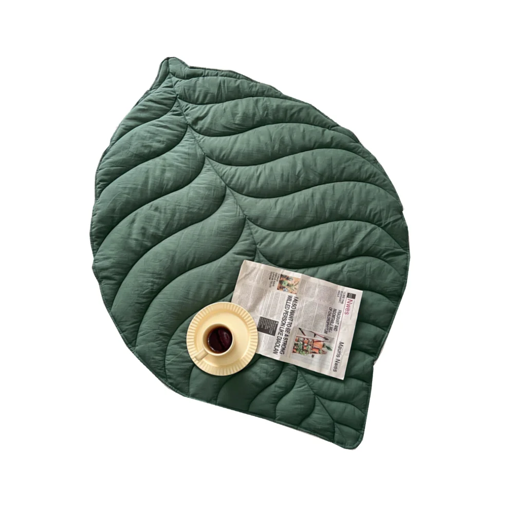 leaf shape super soft thick filling gender neutral tummy time activity mat baby crawling gym play mats