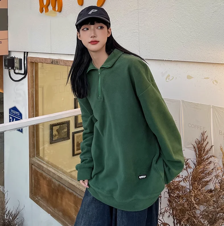 Autumn ladies high quality loose trend Chinese style comfort lazy casual hoodie & sports hoodie