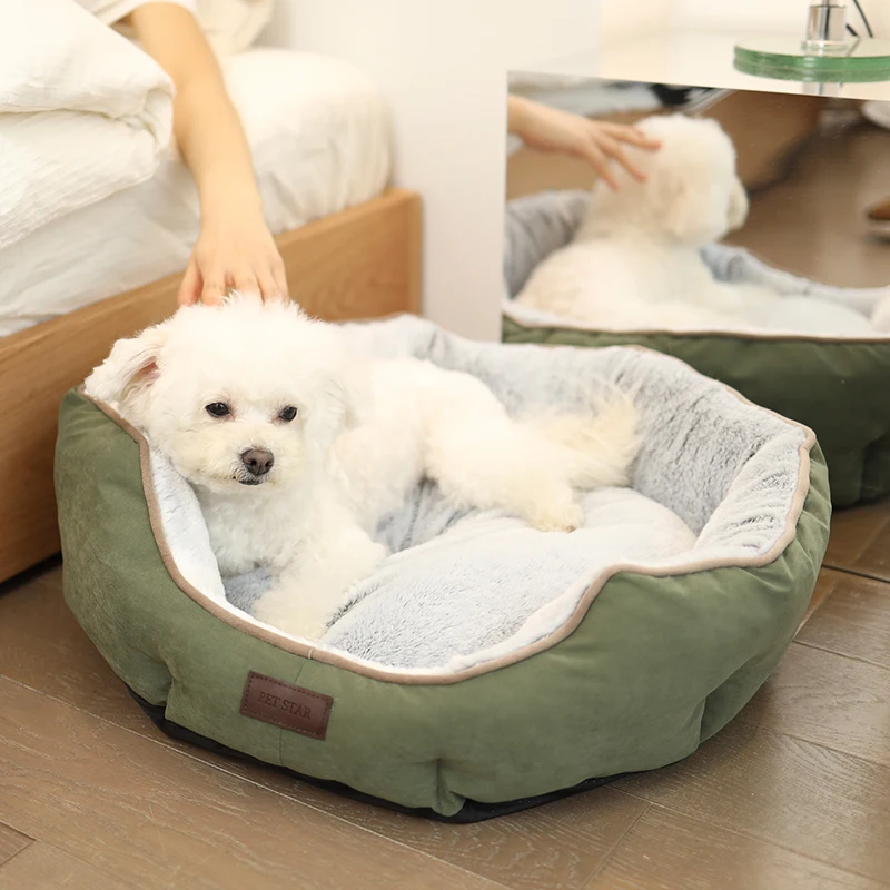 Non-slip Recycled Material Warm Soft Dog Bed Eco-friendly Dog Bed