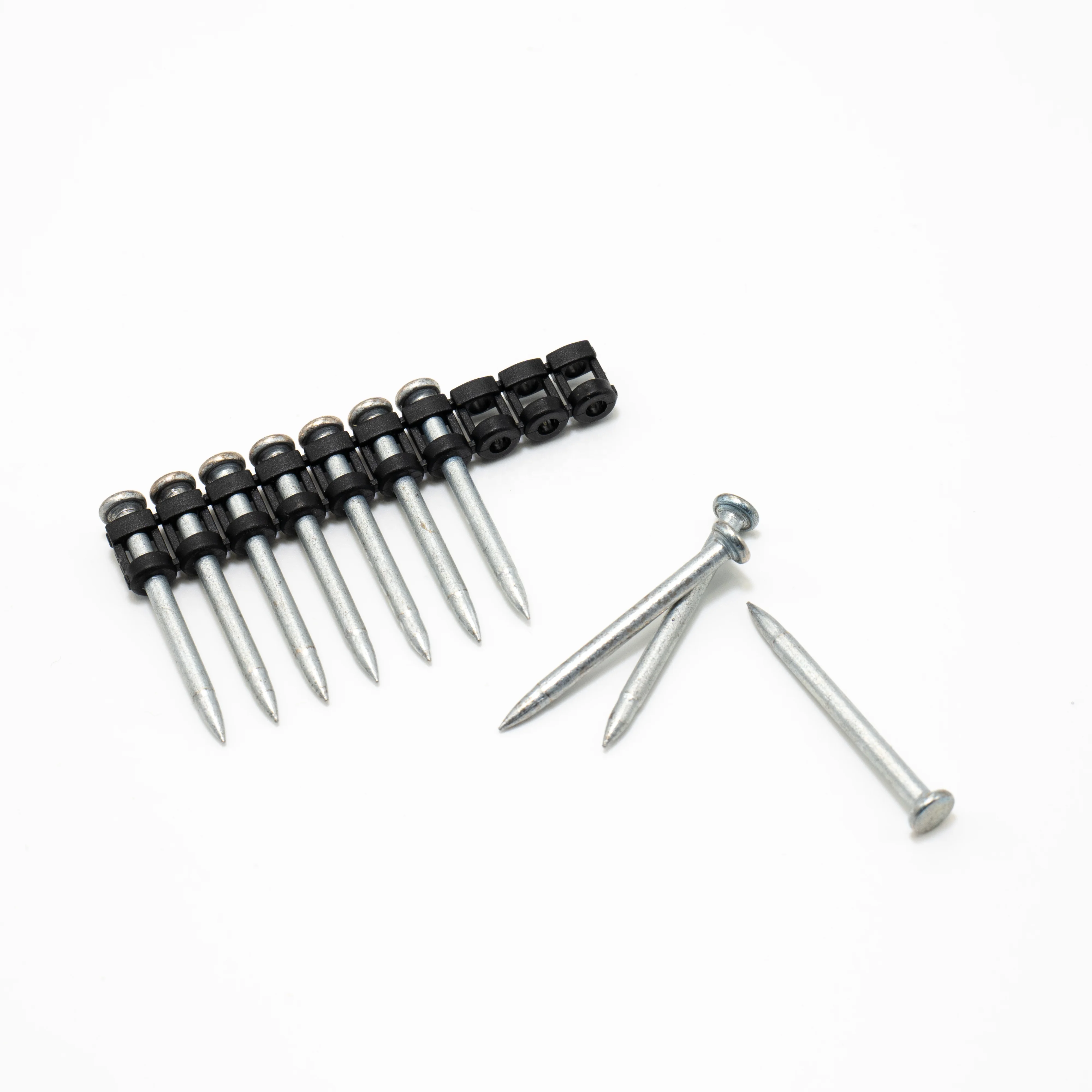 Collated gas nail for concrete gun Plastic row Nails steel Nails gas pin actuated fastener system