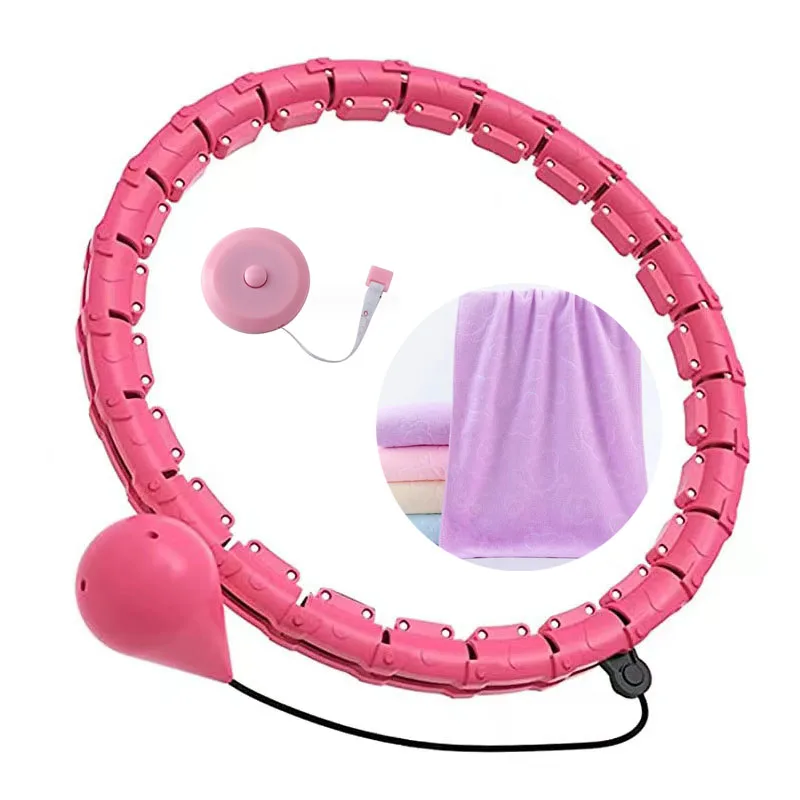 Snbo Low price waist smart massage fitness weight lose weighted smart hula ring hoop With Soft Ruler And Towel