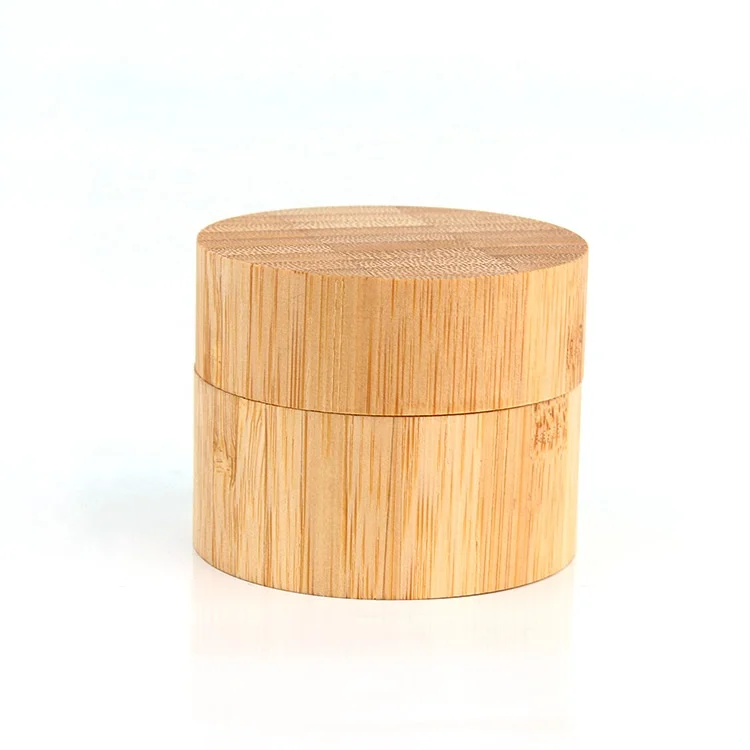  Eco friendly 50ml Natural Bamboo Cosmetic Containers jar 50g cosmetic glass