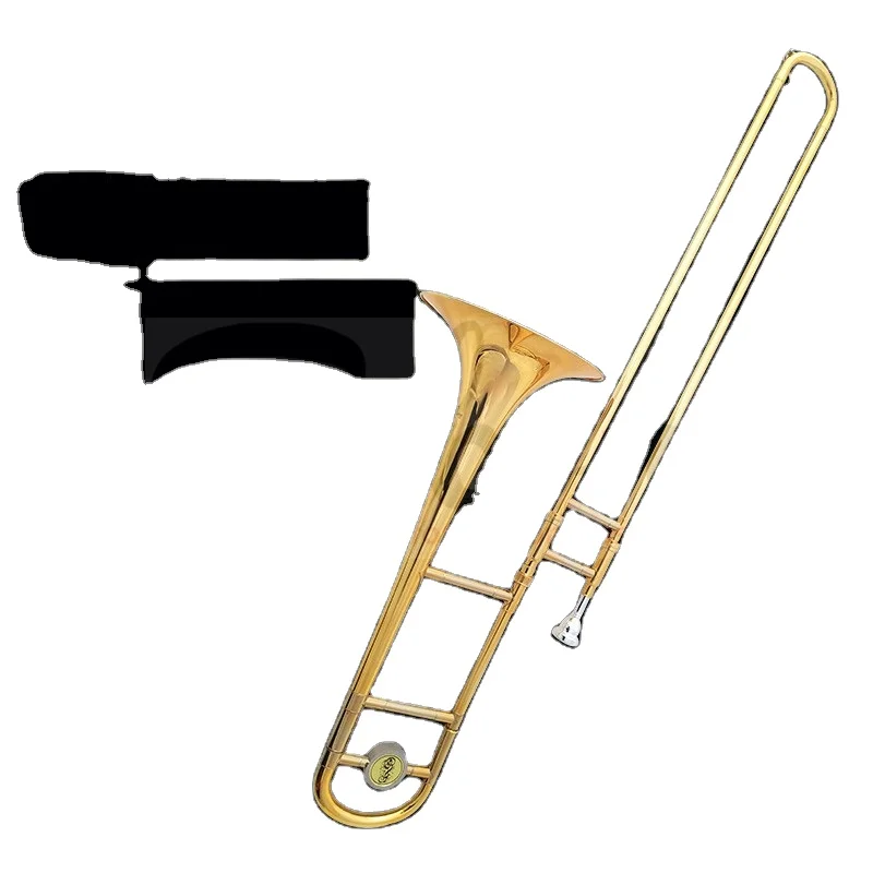
Weifang Rebon Tuning Bb/F key Slide plated gold Tenor Trombone 